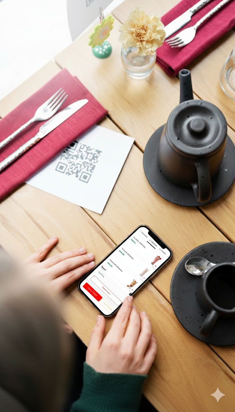 QR menü / sipariş akışı